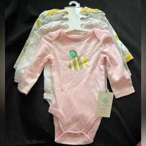 3-Pack Long-Sleeve Bodysuit set for babies by the brand Cloud Island